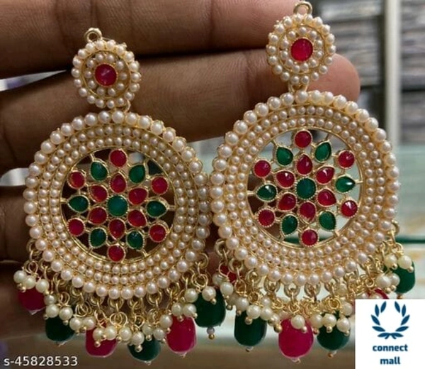 Trending Jumka  Earring  - Alloy, Stone Type: Kundan, Pack of :1